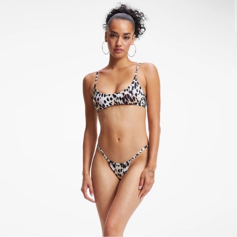 NWT Good American Rose Cheetah‎ Bikini Bottom